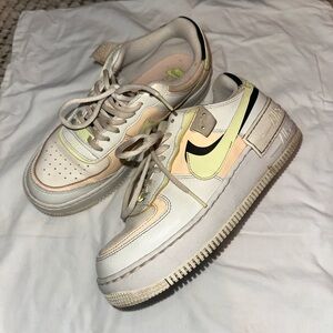 Nike Air Force 1 with Cream and Yellow Accents